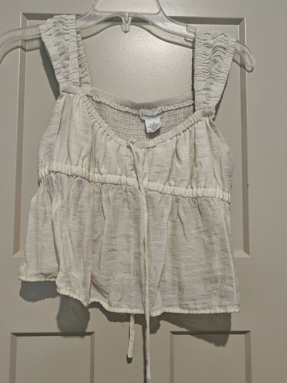 Lovers + Friends Cream Smocked Tank Top - Lightweight Women's Top